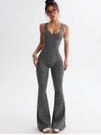 Jaguar Flared Workout Jumpsuit