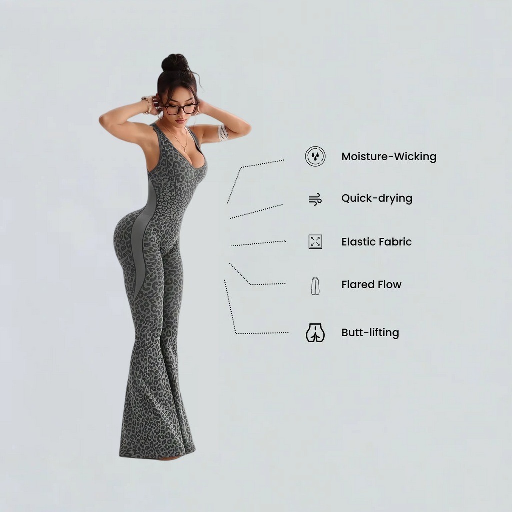 Jaguar Flared Workout Jumpsuit